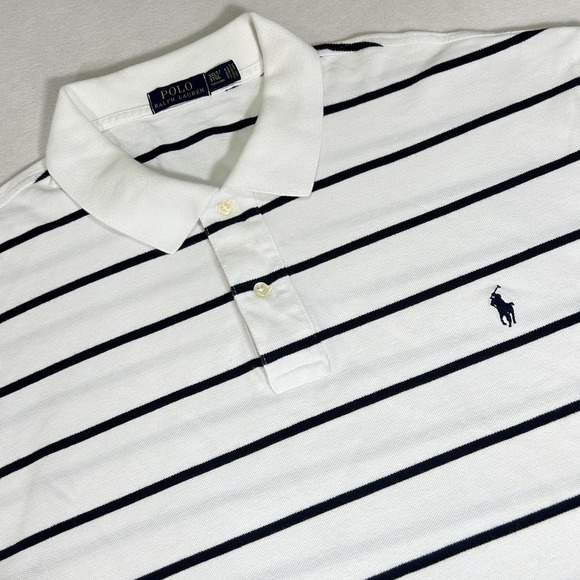 Polo Ralph Lauren Shirt Men's 3XLT Big & Tall Striped Short Sleeve Polo Golf - Picture 1 of 5